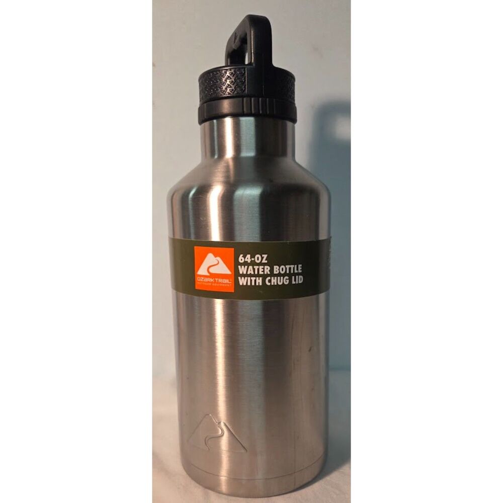 Ozark Trail 64 oz Stainless Steel Water Bottle Chug Lid Insulated Bottle